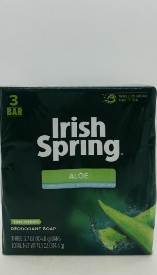 Irish Spring Aloe Deodorant Soap 3 Bar 314.4g