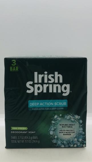 Irish Spring Deep Action Scrub Deodorant Soap 314.4g