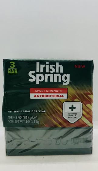 Irish Spring Sport Strength Antibacterial Bar Soap 314.4g