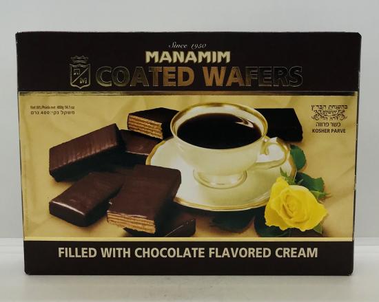 Manamim Coated Wafers Filled W Chocolate Flavored Cream 400g