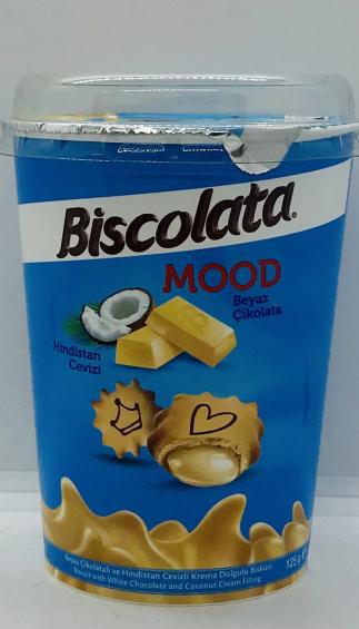 Biscolate White Chocolate and Coconut Cream 125g.