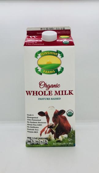 Sf Organic Whole Milk Pasture-Raised