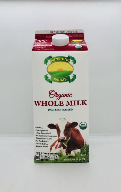 Sf Organic Whole Milk Pasture-Raised