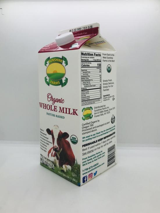 Sf Organic Whole Milk Pasture-Raised