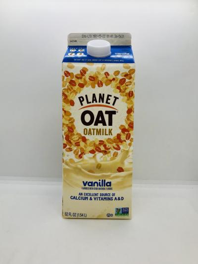 Planet Oat Oatmilk Vanilla flavored with other natural flavors w. vitamins A & D