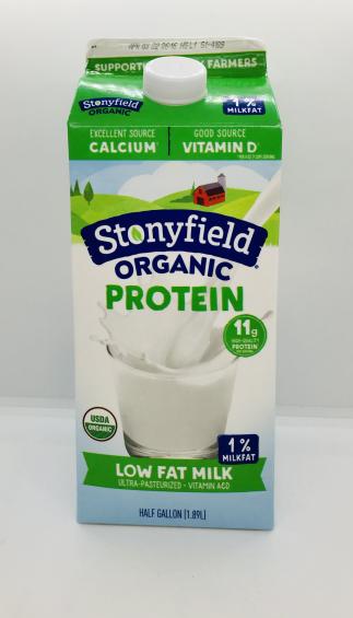 Stonyfield Organic Protein 1%milkfat Low fat milk