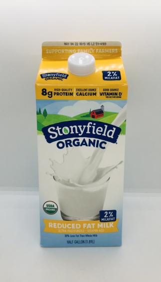 Stonyfield Reduced Fat Milk 2% milkfat