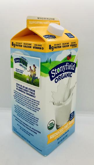 Stonyfield Reduced Fat Milk 2% milkfat