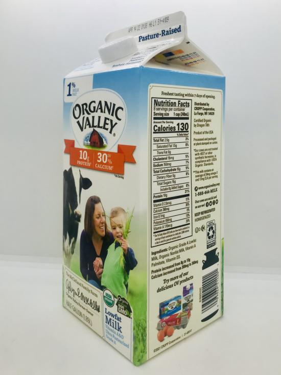 Organic Valley Milk 1% milk fat