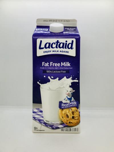 Lactaid Fat free Milk 1/2Gal