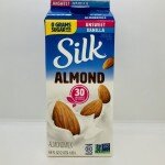 Silk Almondmilk 30 Calories per serving Unsweet Vanilla Half gallon