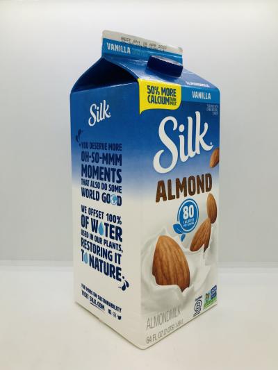 Silk Vanilla Almond milk 1/2 gallon