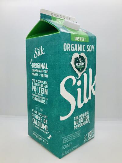 Silk Organic Unsweet Soymilk  1/2Gal