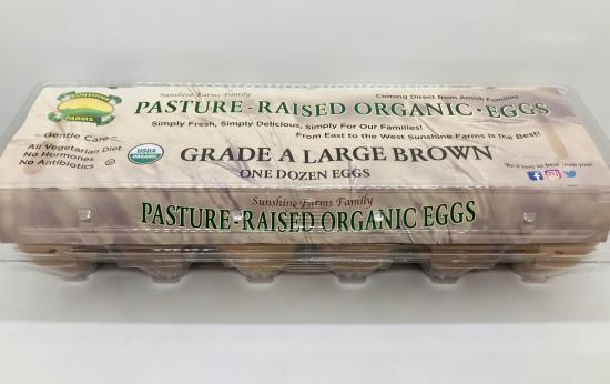 Sunshine farms Pasture-raised Organic 12-Eggs