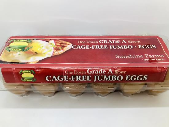 Sunshine farms Cage Free Jumbo 12 Eggs