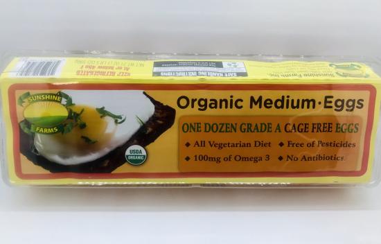 Sunshine farms Organic 12 Eggs Medium