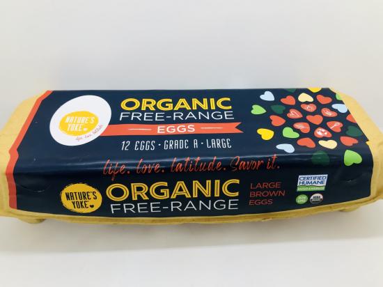 Nature's Yoke Organic free-range 12-eggs