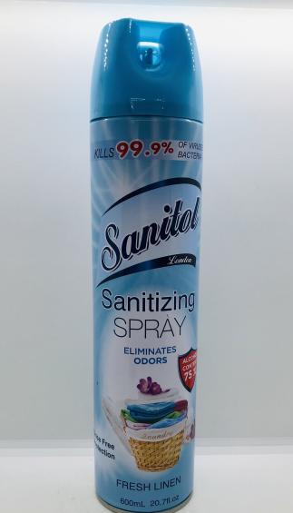 Sanitol Sanitizing Spray Eliminates Odors 600ml