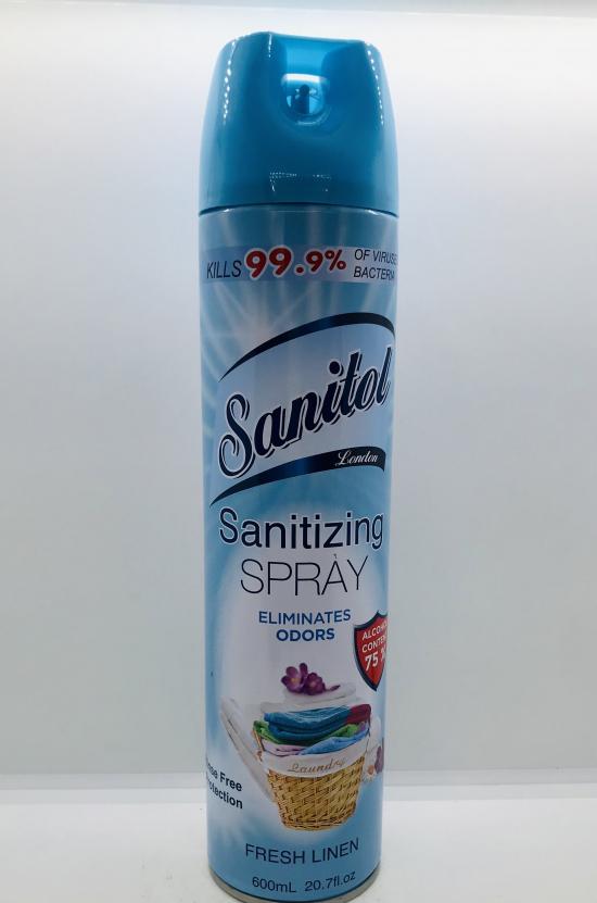 Sanitol Sanitizing Spray Eliminates Odors 600ml