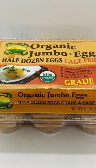 Sunshine farms Organic 6 Eggs Jumbo