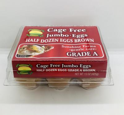 Sunshine Cage Free 6 Eggs Jumbo