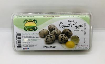 Sunshine farms fresh Quail 18 Eggs