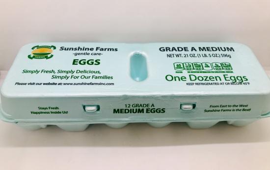 Sunshine farms White 12 Eggs M