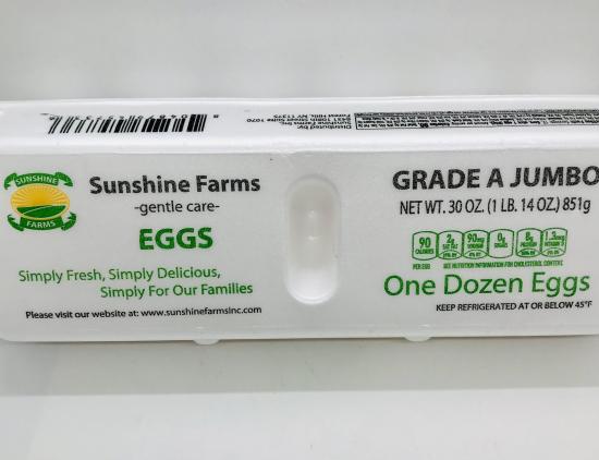 Sunshine Farms 12 Eggs Jumbo