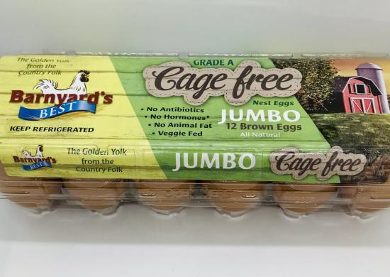 Barnyard's best Cage Free 12 Eggs Jumbo