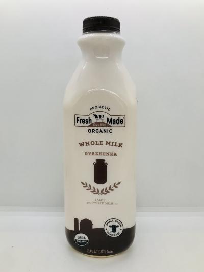 Fresh made Organic Whole Milk Ryazhenka