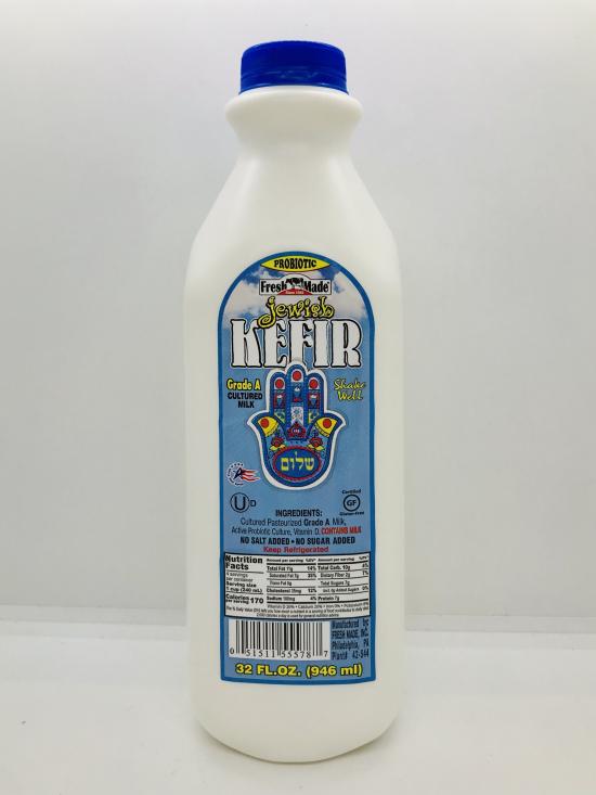 Fresh made jewish kefir