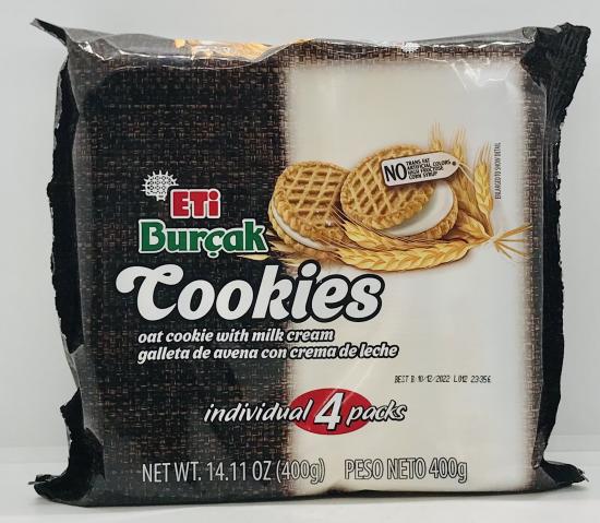 ETi Burcak Cookies W Milk Cream 400g.