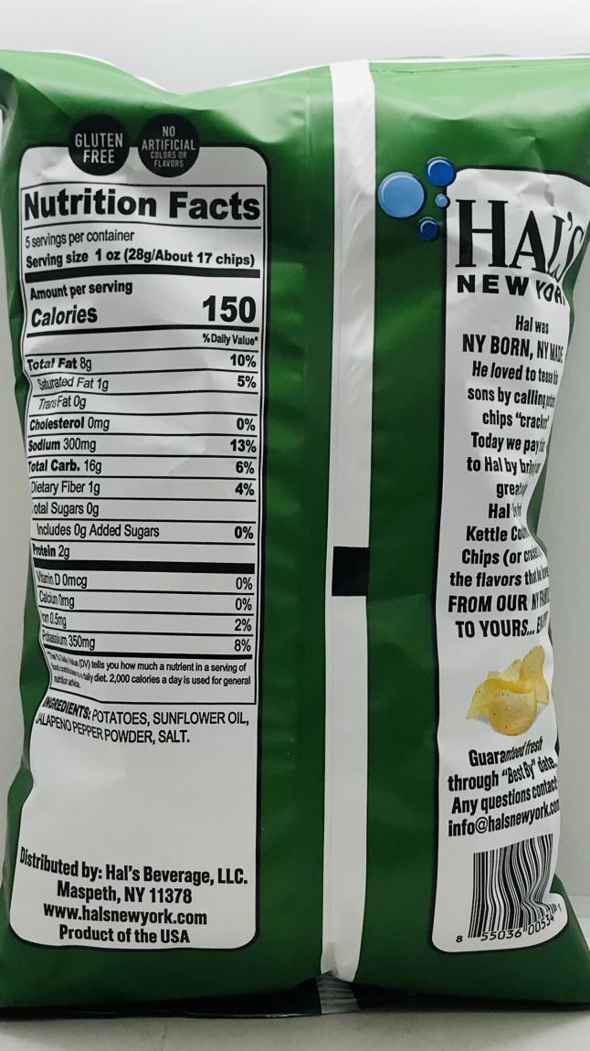 Hal's New York Kettle Chips 141g.