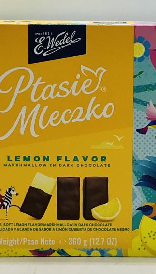 E.Wedel Lemon Flavor Marshmallow in Dark Chocolate 360g.