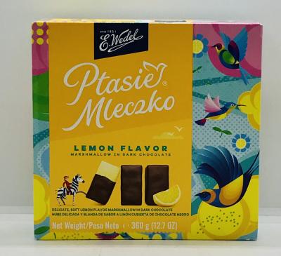 E.Wedel Lemon Flavor Marshmallow in Dark Chocolate 360g.