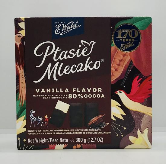 E.Wedel Vanilla Flavor Marshmallow in Extra Dark Chocolate 360g.