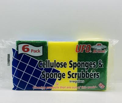 Cellulose Sponges & Sponge Scrubbers 6pack