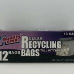 Quality Home Clear Recycling Bags Tall Kitchen 12bags