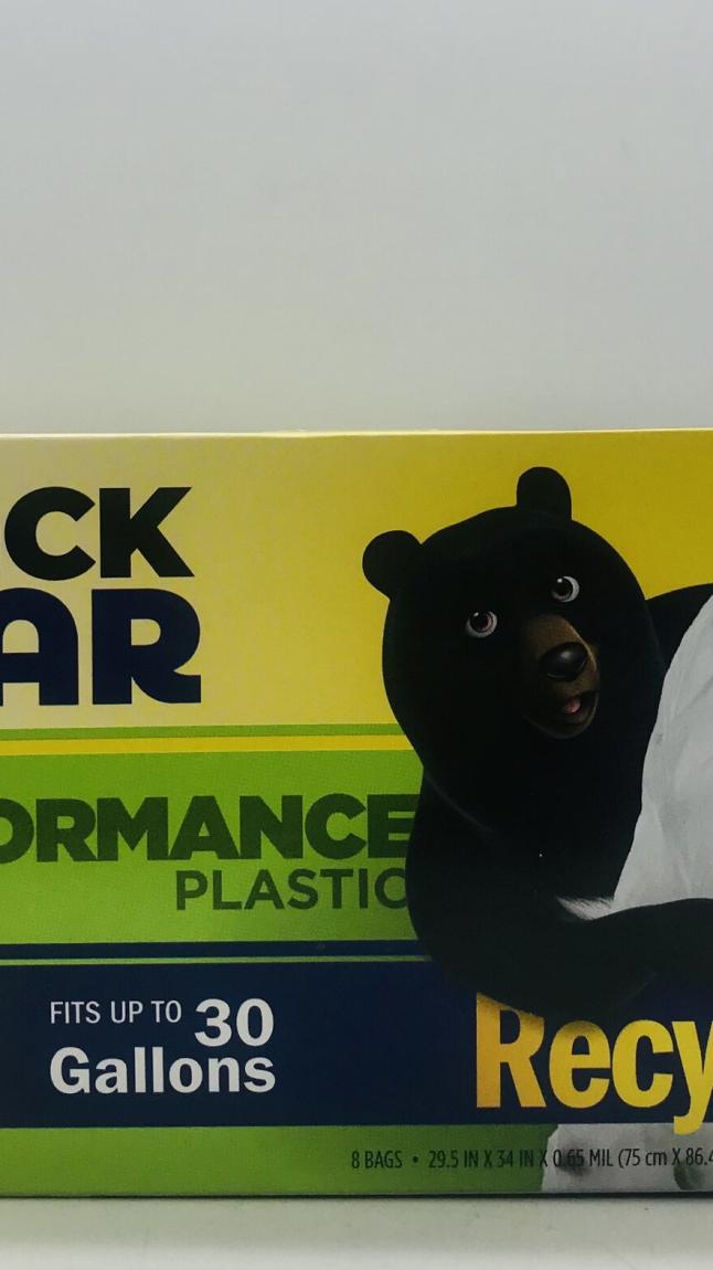 Black Bear Performance Plastic Recycling Clear 8 bags