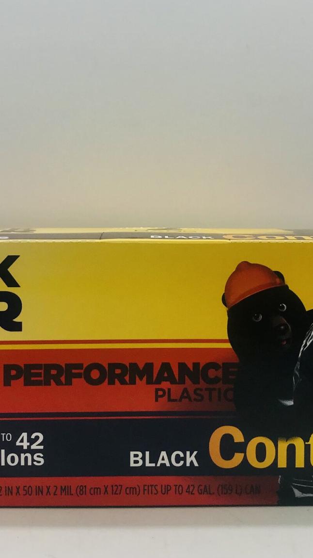 Black Bear Performance Plastic Black Contractor 2 bags