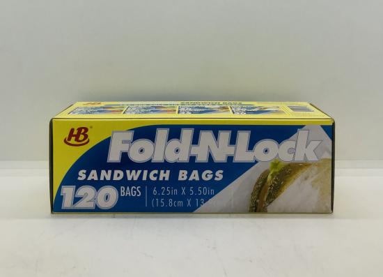 Fold-N-Lock Sandwich Bags 120 bags