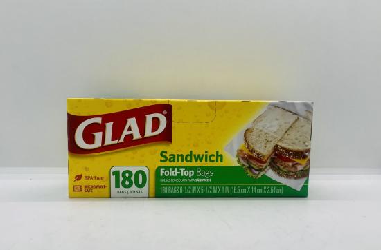 Glad Sandwich Fold Top Bags 180bags