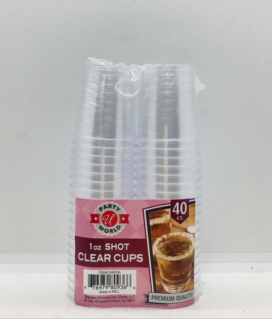 Party World Shot Clear Cups 40ct