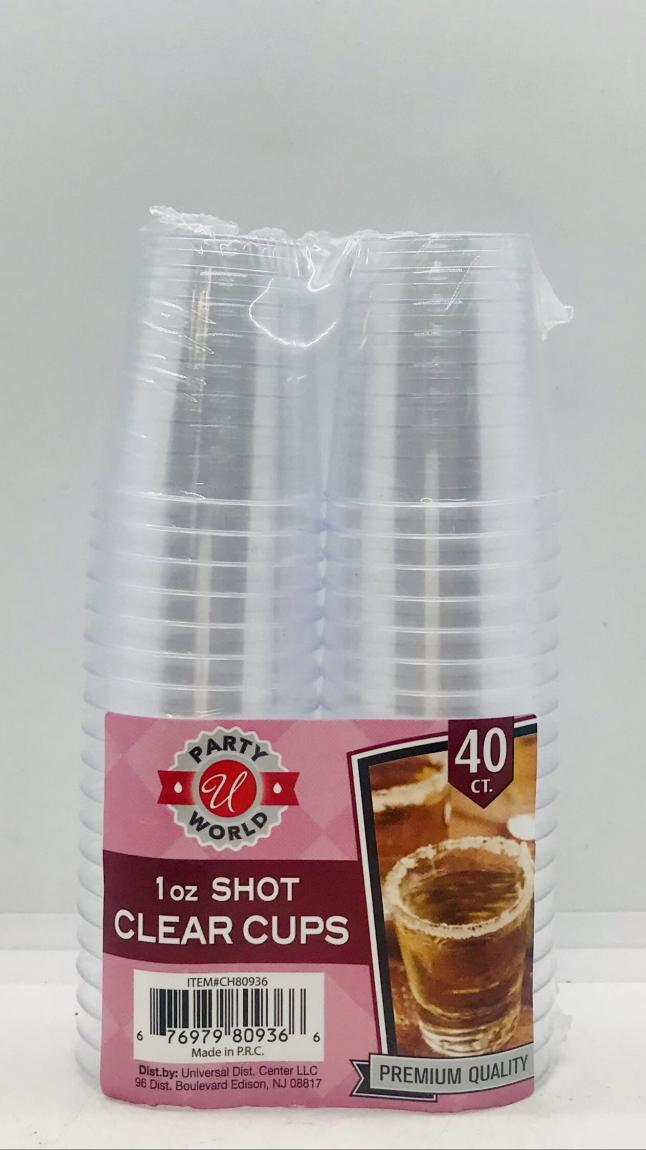 Party World Shot Clear Cups 40ct