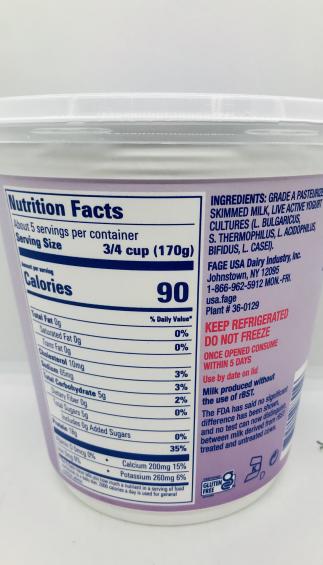 Fage Yogurt 0% 907g.