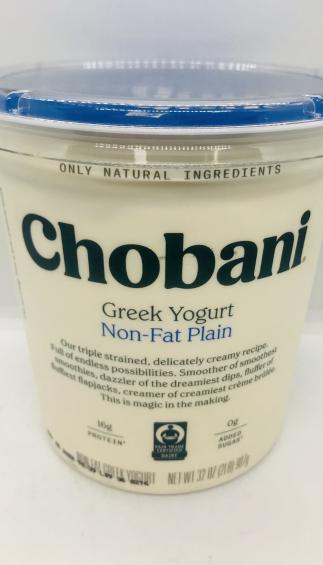 Chobani Greek Yogurt Non-fat plain 2Lb