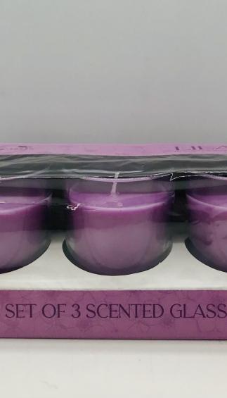 Nily Fresh Lilac Set of 3 Scented Glass