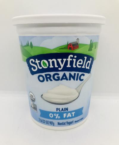 Stonyfield organic Yogurt 0% 2Lb