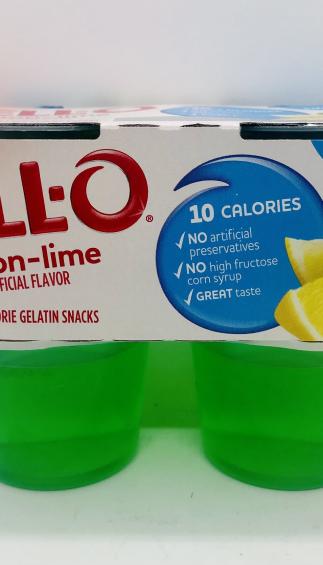 Jell-o lemon-lime Gelatin snacks  (356g.)