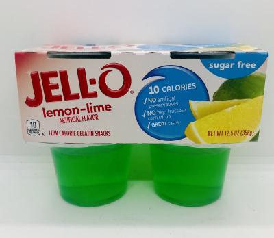 Jell-o lemon-lime Gelatin snacks  (356g.)